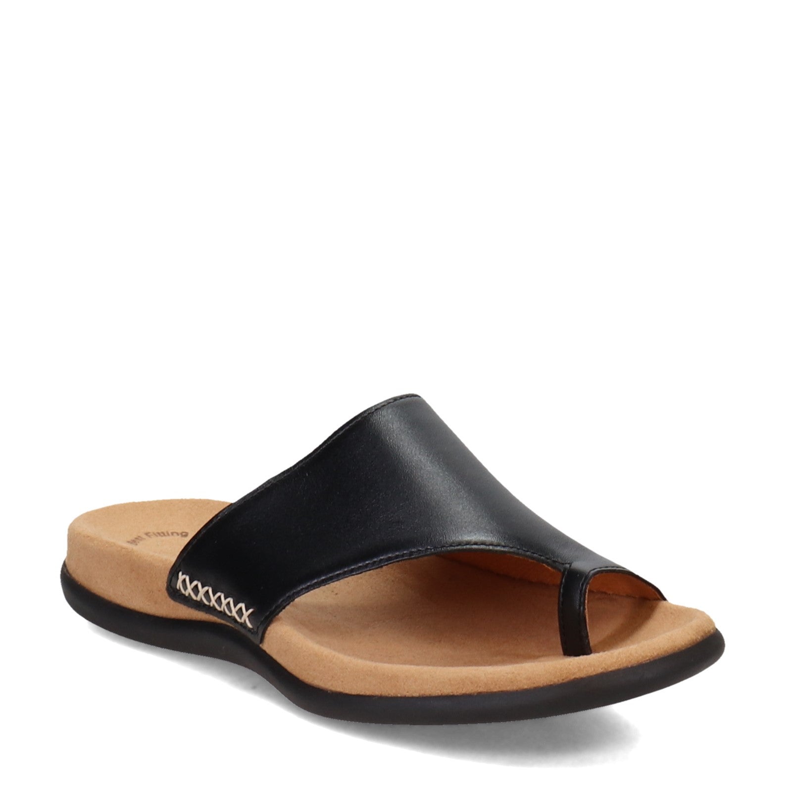 Toe Loop Sandal "Gabor" in Black CLOSEOUTS