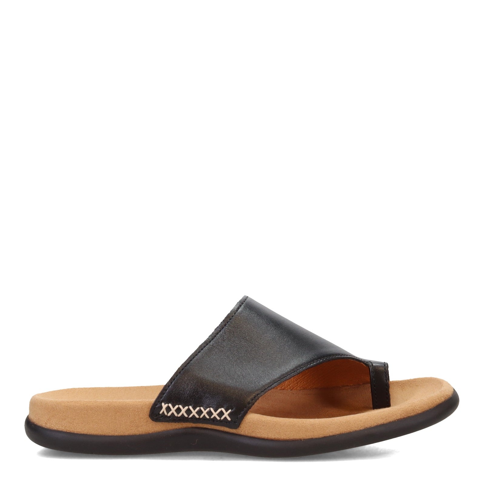 Toe Loop Sandal "Gabor" in Black CLOSEOUTS