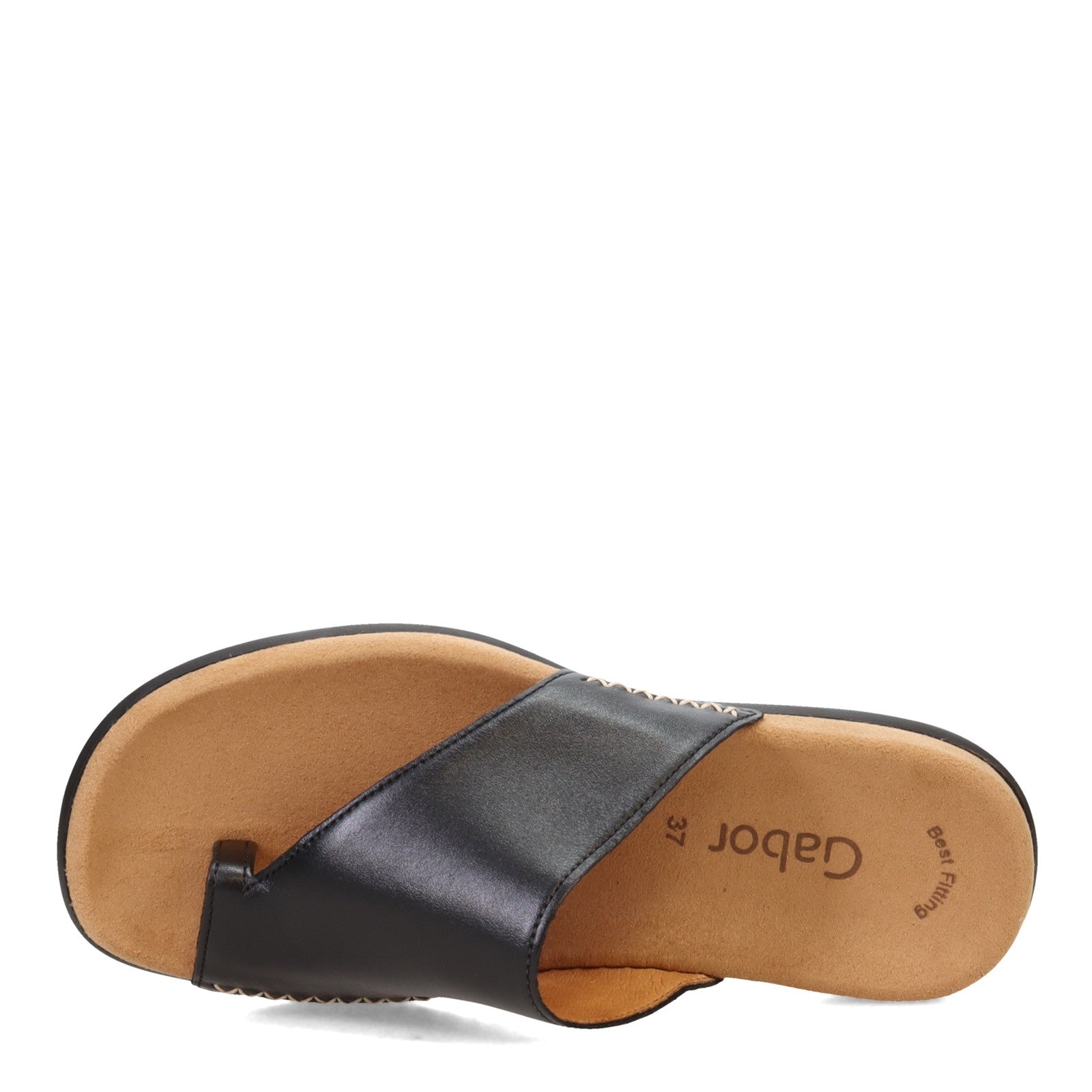 Toe Loop Sandal "Gabor" in Black CLOSEOUTS