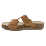 Dayna Two Strap Suede Sandal in Tan