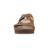 Dayna Two Strap Suede Sandal in Tan