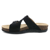Dayna Two Strap Suede Sandal in Black