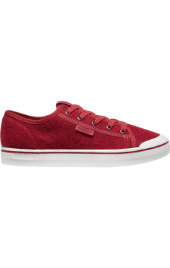 Elsa Sustainable Felt Retro Sneaker in Red CLOSEOUTS