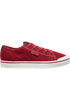 Elsa Sustainable Felt Retro Sneaker in Red CLOSEOUTS