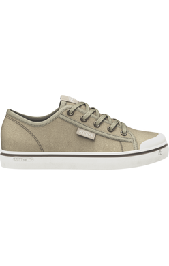 Elsa Harvest Leather Sneaker in Beige/Silver Birch CLOSEOUTS