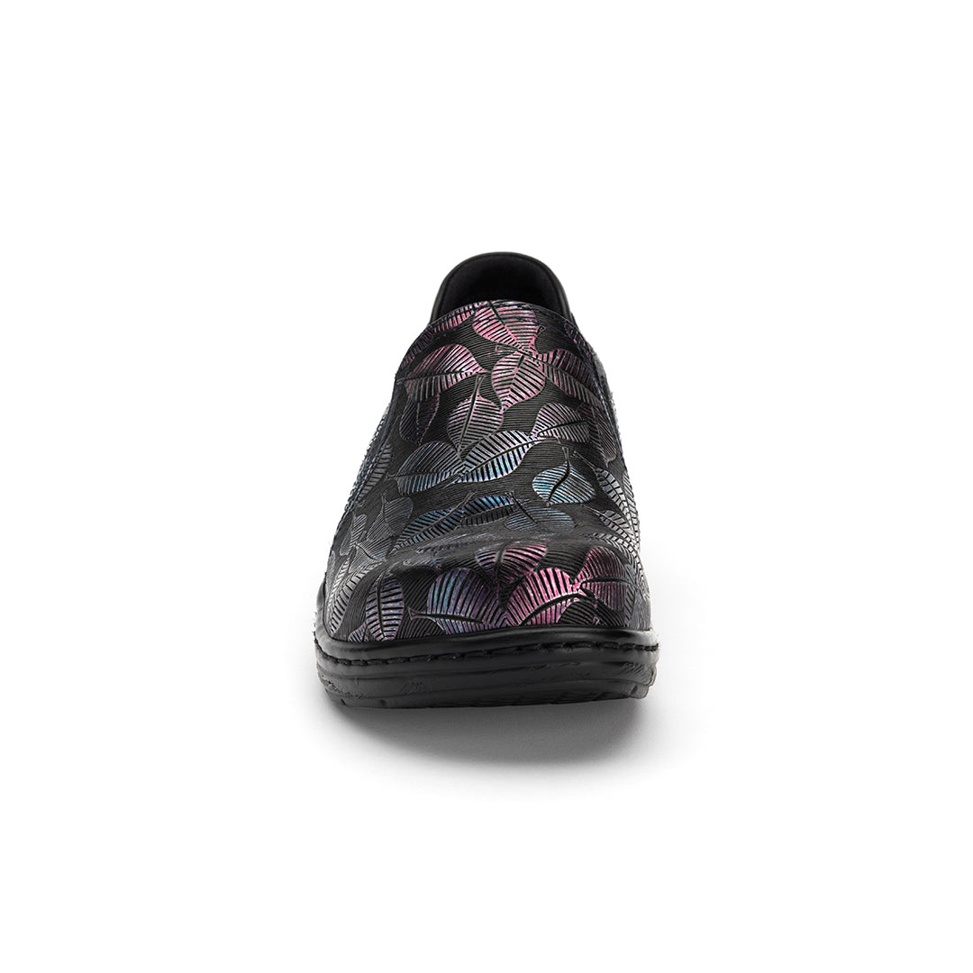 Moxy Clog in Blue and Purple Leaves CLOSEOUTS