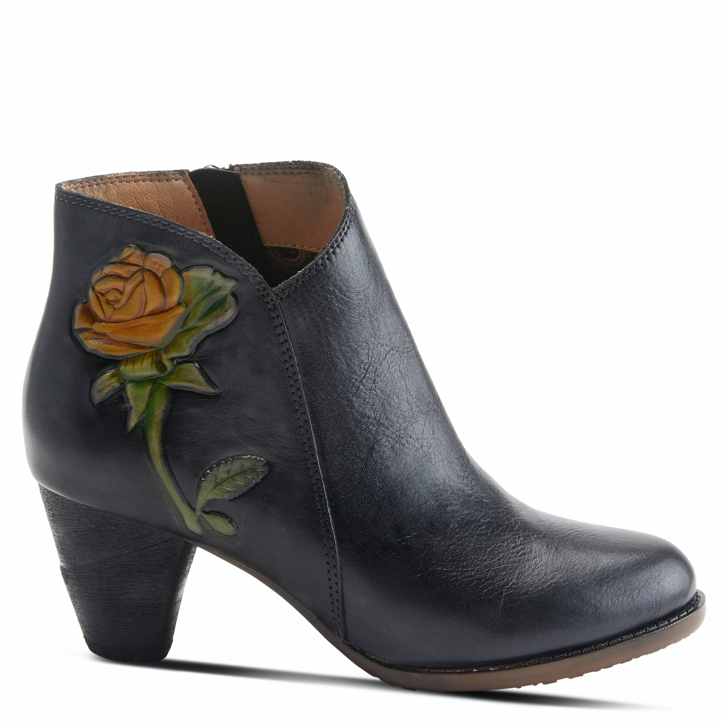 Eyecatching Floral Boot in Black