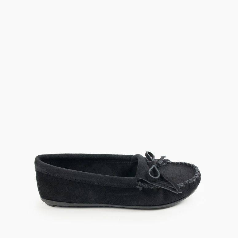 Kilty Hardsole Moccasin in Black