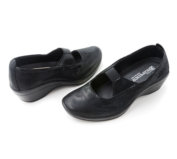 Seina Vegan Mary Jane in Black Kaleidos CLOSEOUTS