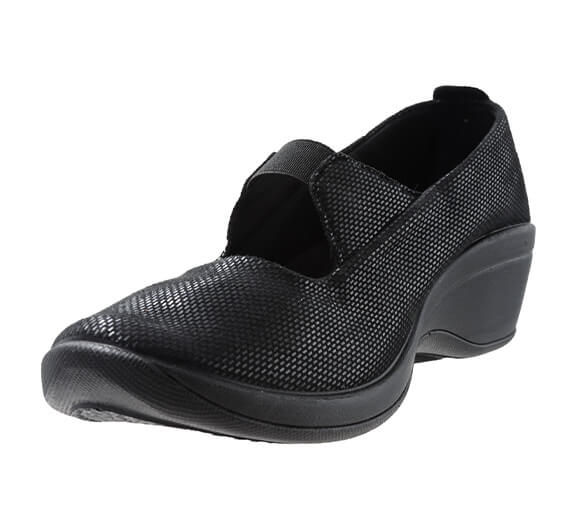 Seina Vegan Mary Jane in Black Kaleidos CLOSEOUTS