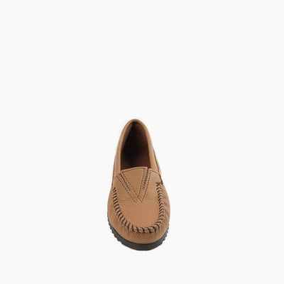 Deerskin Gore Front Moccasin in Mocha