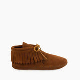 Women's Classic Fringe Softsole Moccasin in Brown
