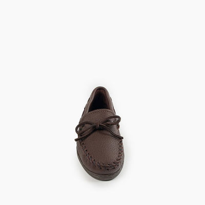 Women's Moosehide Classic Moccasin in Chocolate