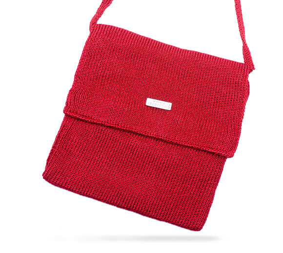 Arcopedico Knit Cross Body Bag in Red