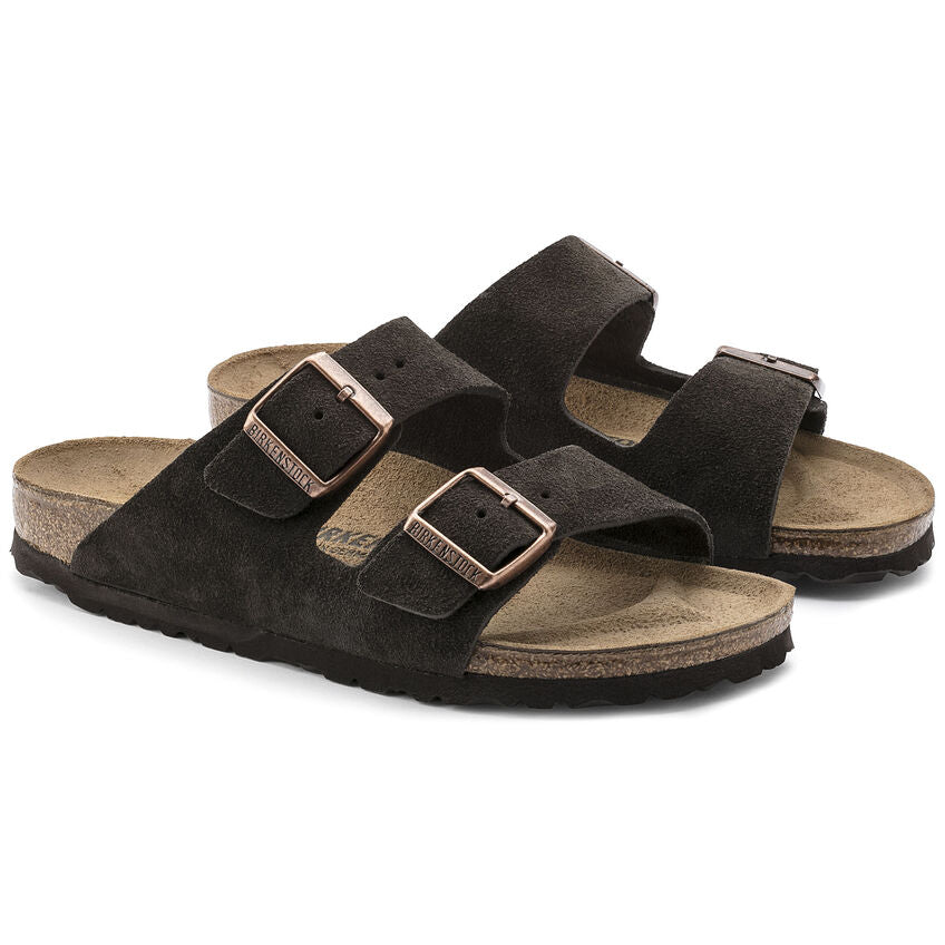 Arizona Soft Footbed Sandal in Mocha Suede