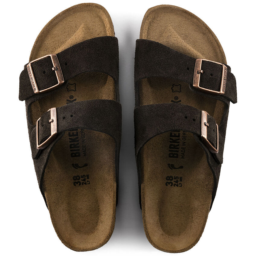 Arizona Soft Footbed Sandal in Mocha Suede