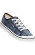 Elsa Washable Canvas Sneaker in Navy Patchwork CLOSEOUTS