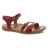 Janelle Strappy Leather Sandal in Red CLOSEOUTS