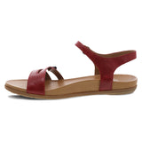 Janelle Strappy Leather Sandal in Red CLOSEOUTS