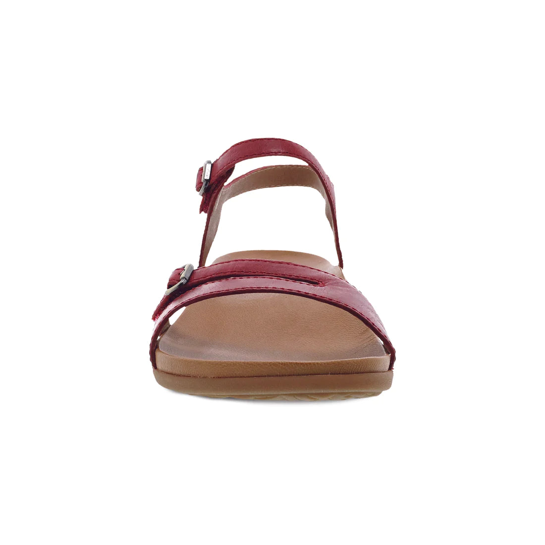 Janelle Strappy Leather Sandal in Red CLOSEOUTS