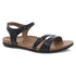 Janelle Strappy Leather Sandal in Black CLOSEOUTS