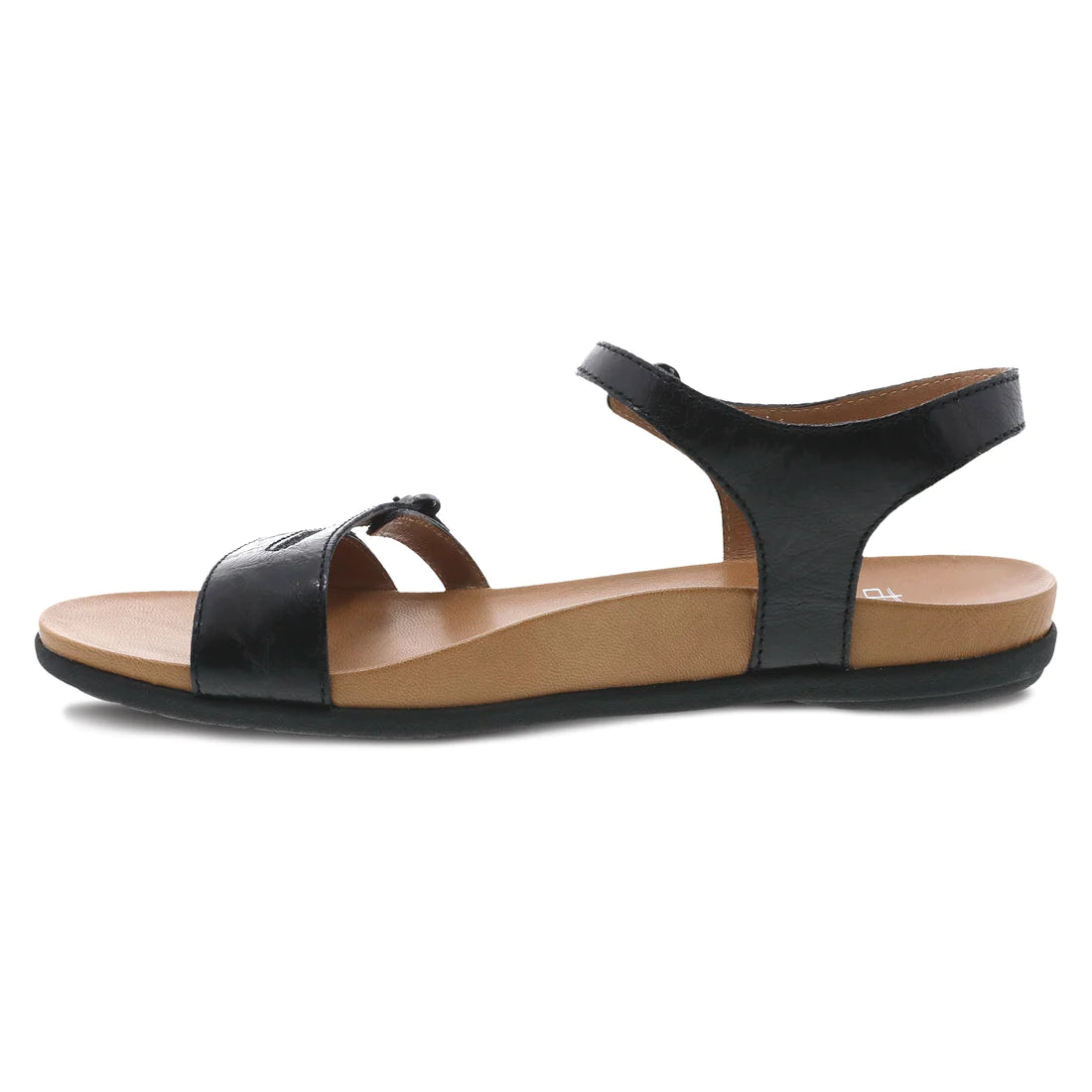 Janelle Strappy Leather Sandal in Black CLOSEOUTS