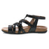 Jolene Gladiator Leather Sandal in Glazed Black