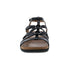 Jolene Gladiator Leather Sandal in Glazed Black