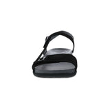 Jordyn Adjustable Backstrap Sandal in Black Nubuck CLOSEOUTS