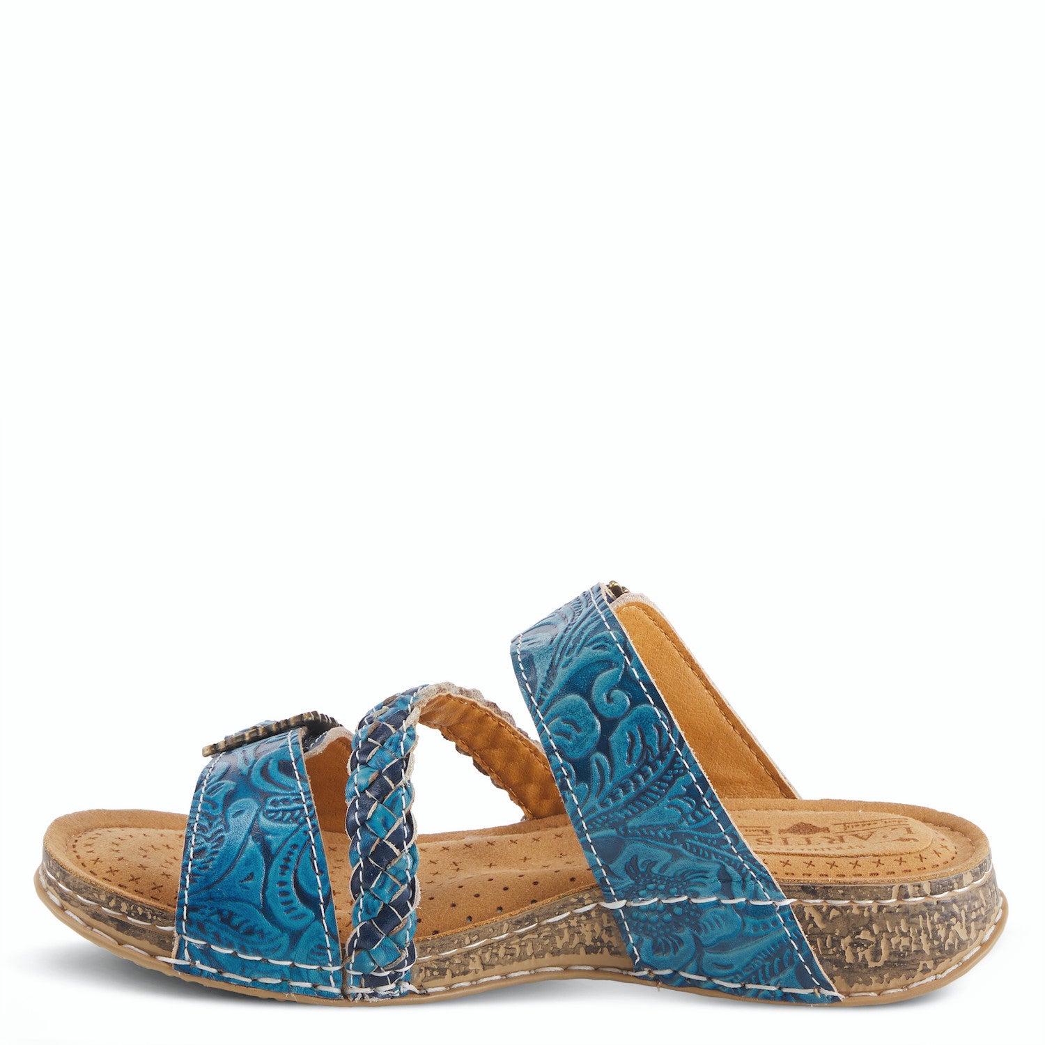 Astra Adjustable Braided Slide in Blue CLOSEOUTS