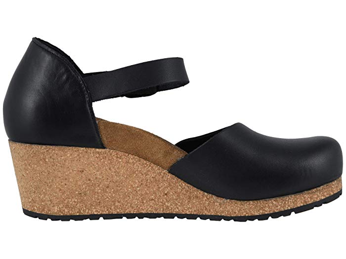 Mary Cork Wedge in Black