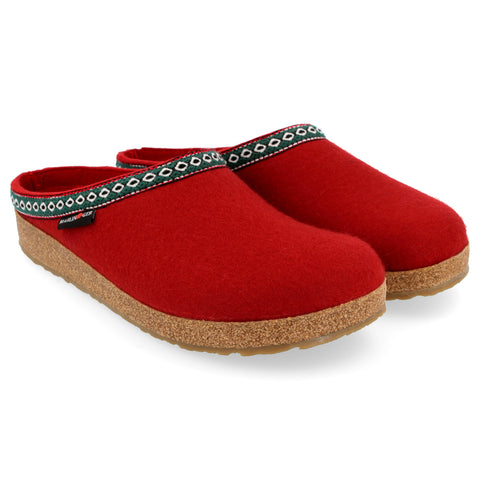 Classic Boiled Wool Clog "Gizzy" in Chili