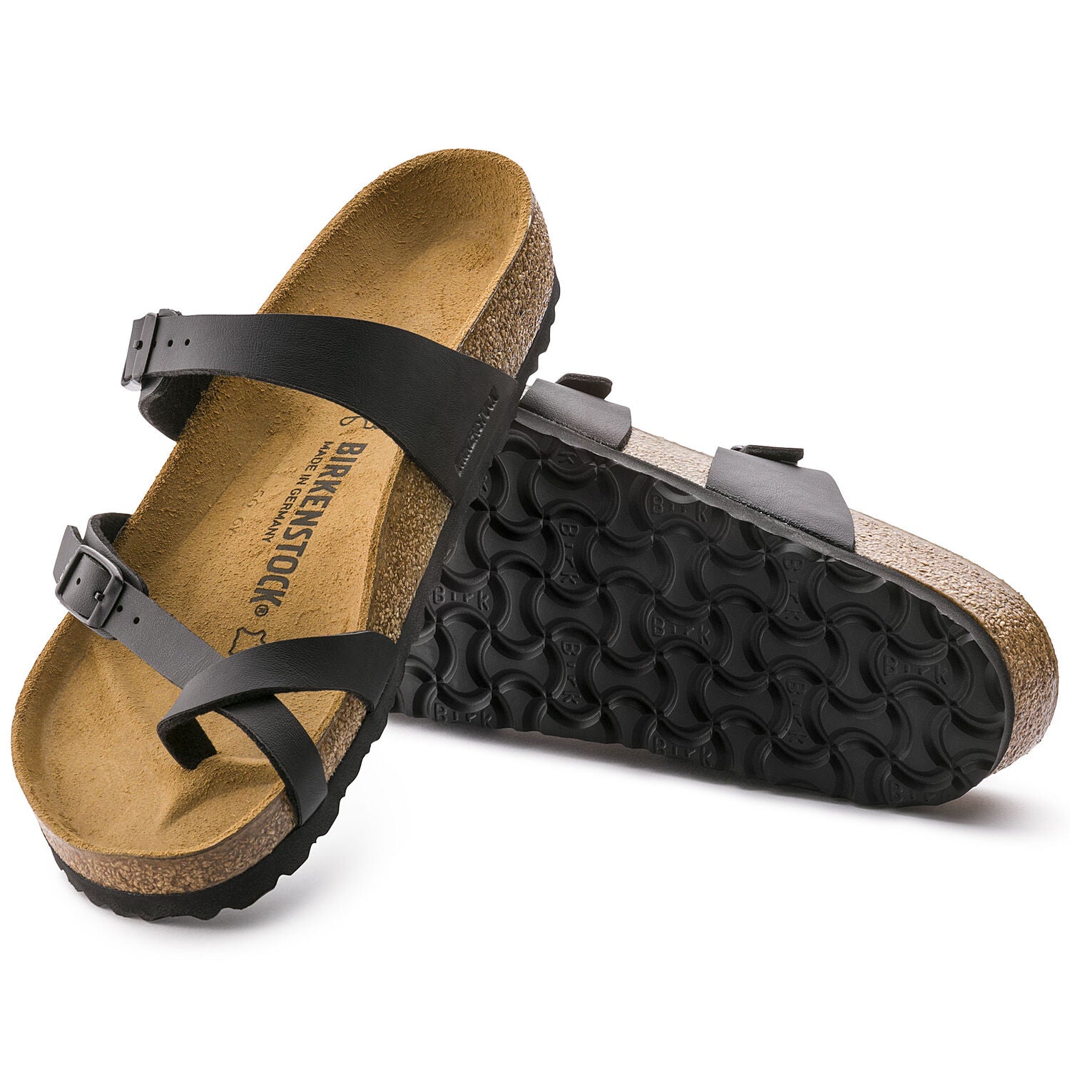 Mayari Birko-Flor Strappy Sandal in Black