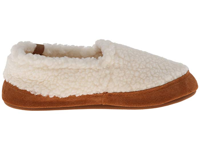 Women's Acorn® Moc Slipper with Cloud Cushion® Comfort in Buff Popcorn