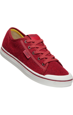 Elsa Sustainable Felt Retro Sneaker in Red CLOSEOUTS