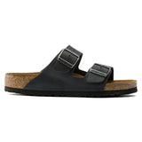 Arizona Classic Footbed Sandal in Black Oiled Leather