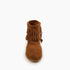 Kids' Double Fringe Side Zip Boot in Brown