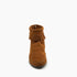 Back Zip Hardsole Boot in Brown