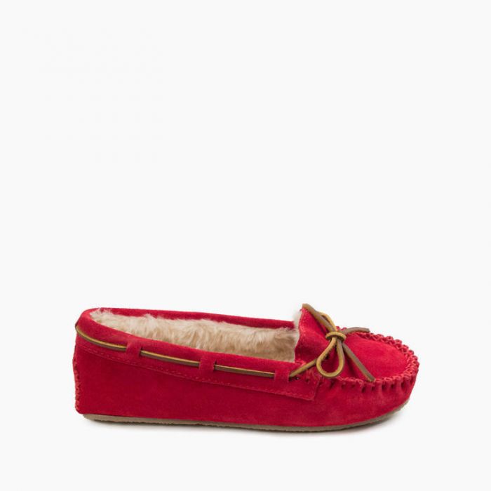 Cally Low Moc Slipper in Cherry