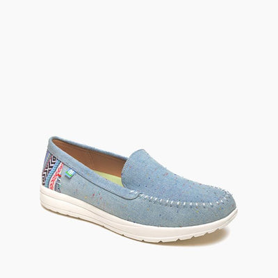 Women's Discover Canvas Moc in Light Denim-Fleck CLOSEOUTS