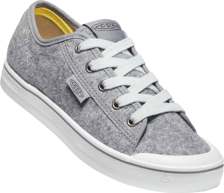 Elsa Sustainable Felt Retro Sneaker in Grey CLOSEOUTS