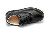 Lady's Dual Depth Leather Comfort Shoes in Black