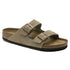 Arizona Soft Footbed Sandal in Taupe Suede