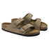 Arizona Soft Footbed Sandal in Taupe Suede