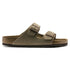 Arizona Soft Footbed Sandal in Taupe Suede