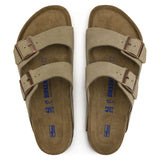 Arizona Soft Footbed Sandal in Taupe Suede