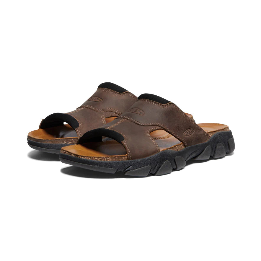 Men's Daytona II Slide Sandal in Bison/Black CLOSEOUTS