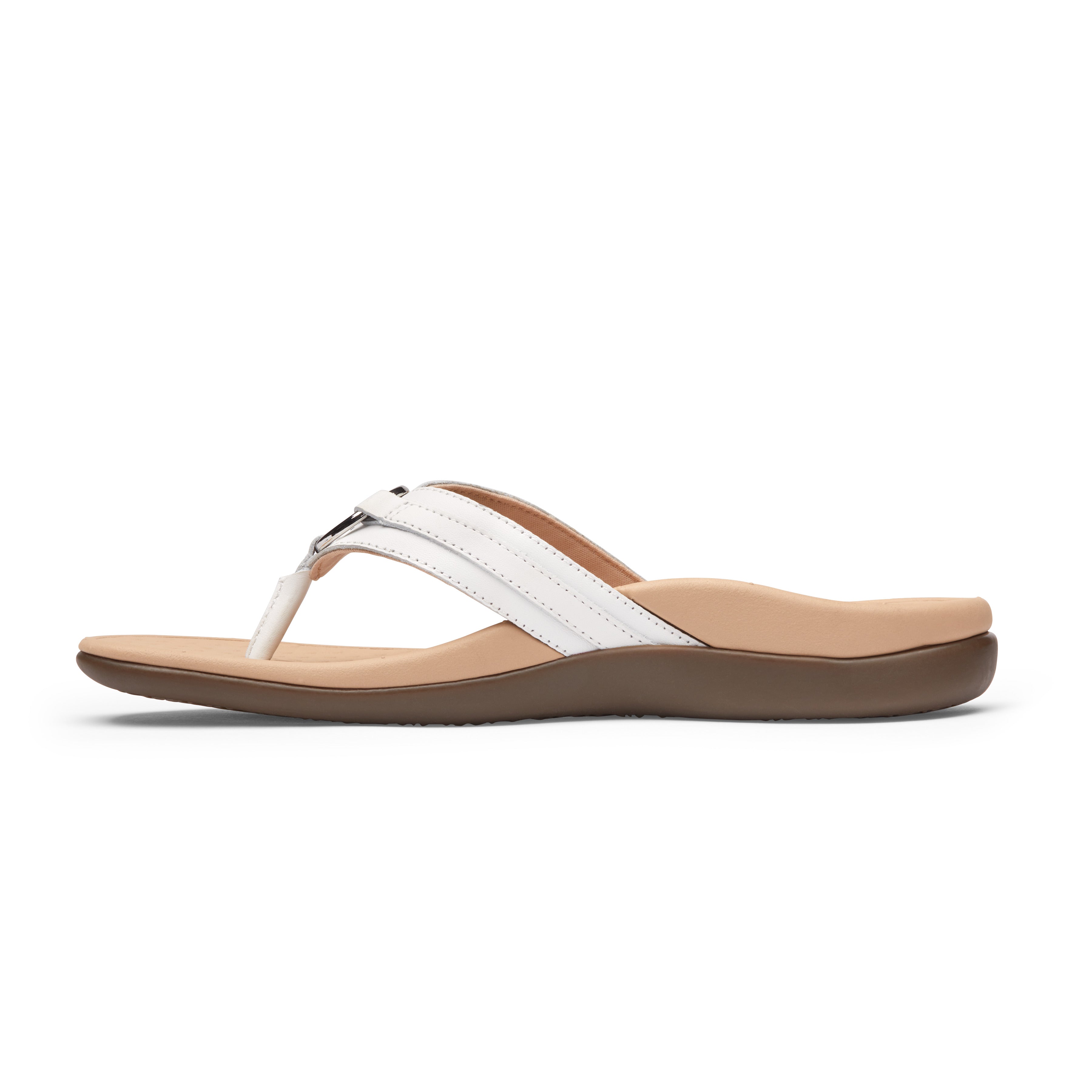 Tide Aloe Leather Flip Flop in White