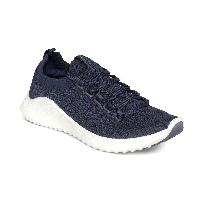 Carly Lace Up Sneaker in Navy