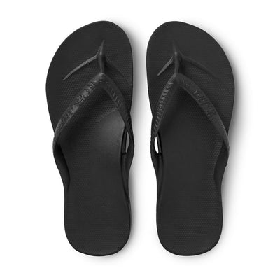 Archies Arch Support Flip Flops in Black